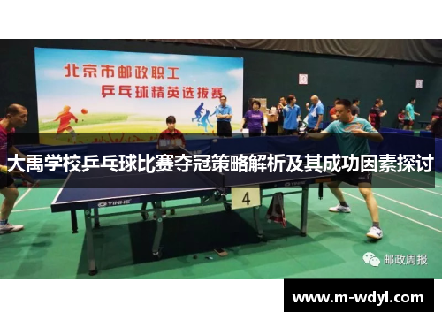大禹学校乒乓球比赛夺冠策略解析及其成功因素探讨 大禹学校乒乓球比赛夺冠策略解析及其成功因素探讨