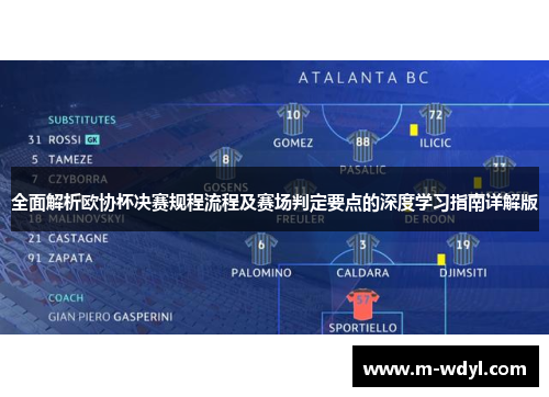 全面解析欧协杯决赛规程流程及赛场判定要点的深度学习指南详解版